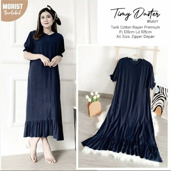 Dress Timy Polos Jumbo Busui Rayon Tebal / Daster Busui Murah / Daster Kekinian Terbaru