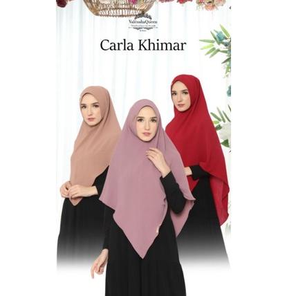 SALE TERBATAS Khimar Carla size L & XL ori Valenshaqueen hijab // Khimar crinckle tanpa tali ori val