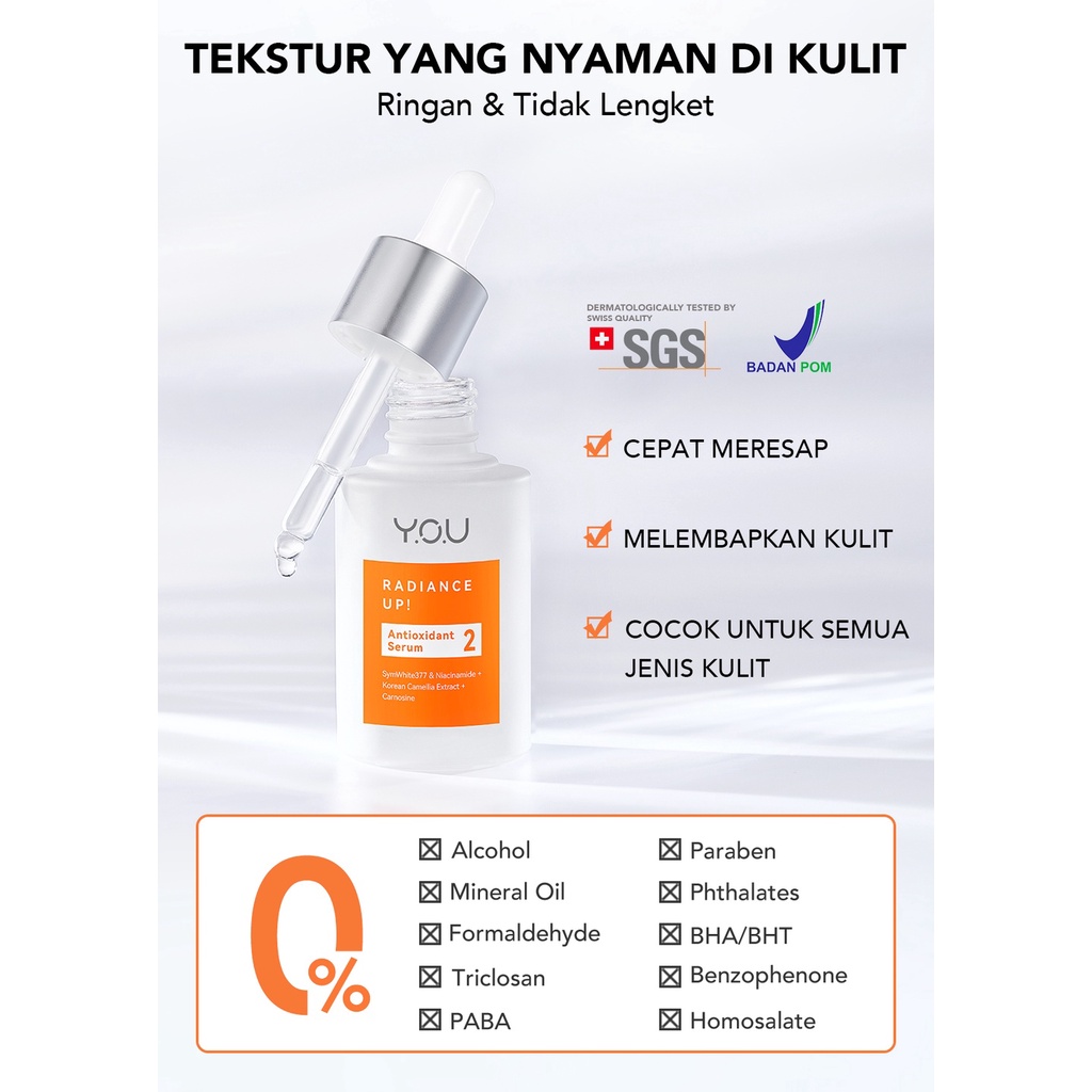 YOU 8× SymWhite 377 Radiance Up! Brightening Serum with Niacinamide Vitamin C | Atasi Bekas Jerawat and Dark Spot