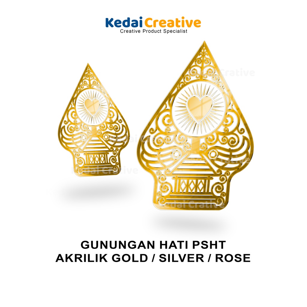Kedai Creative Gunungan Logo PSHT Bahan Aksesoris Dekorasi Hias Mahar Gunungan Akrilik Logo PSHT