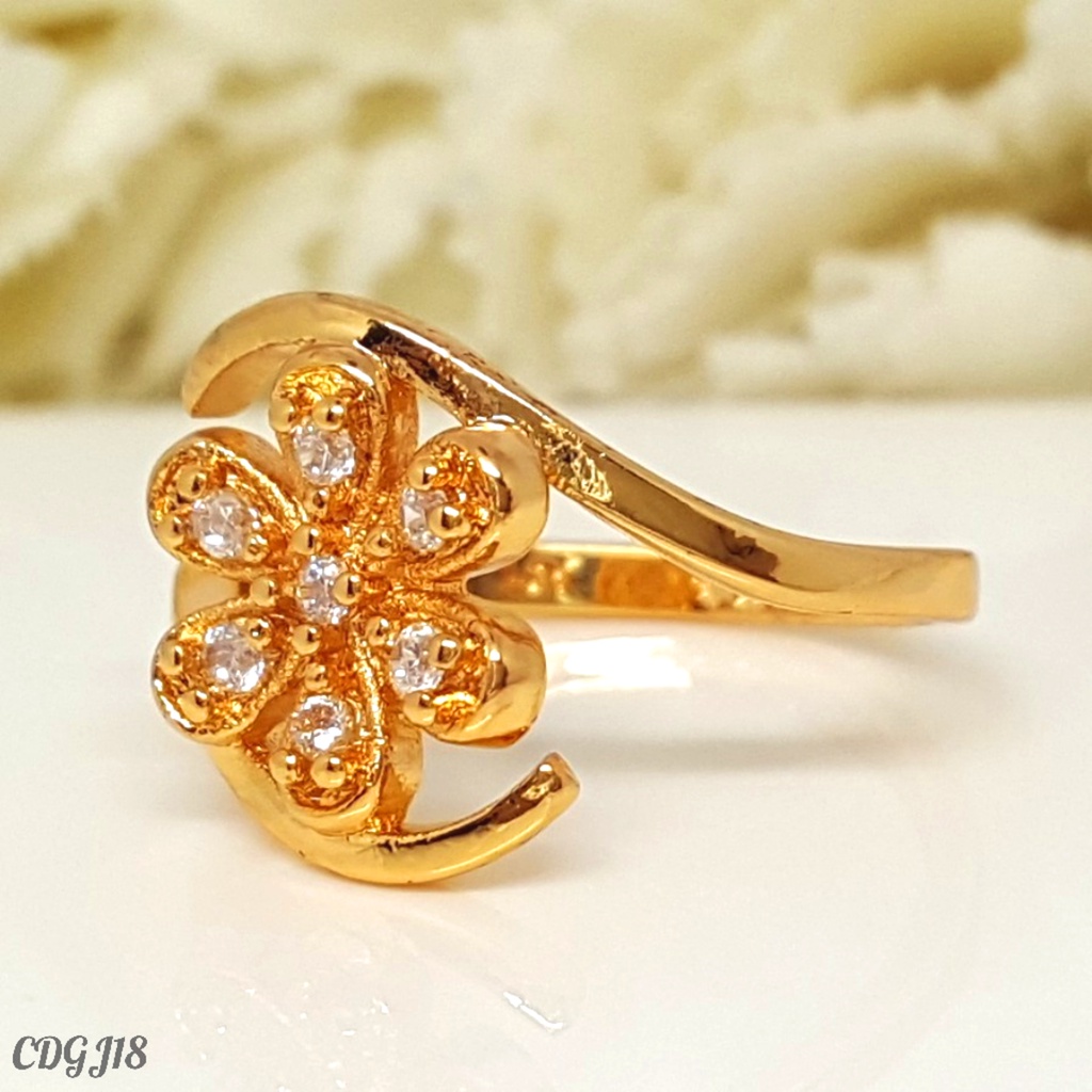 PGX Cincin Xuping Wanita Perhiasan Lapis Emas Aksesoris Fashion Premium - Z284