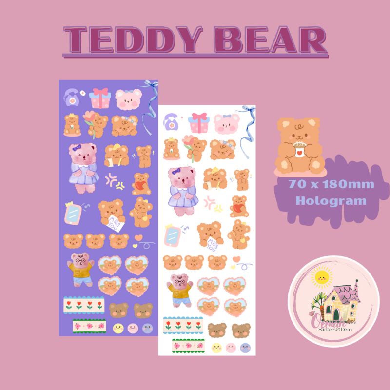 

Teddy Bear Stiker Vinyl Holo