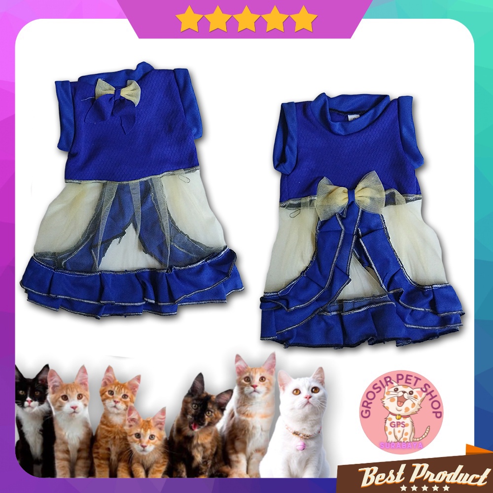 Pakaian Baju Kaos Kucing Model Dress Lucu size S M L ecer grosir / Pakaian &amp; Aksesoris Hewan