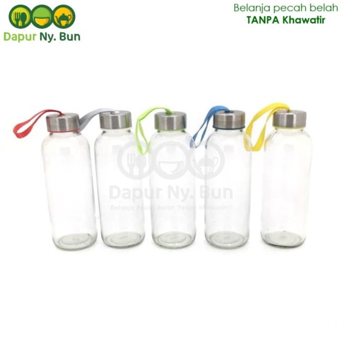 

Botol Minum Kaca / Ukuran 450ml / Round Bottle / Sedang