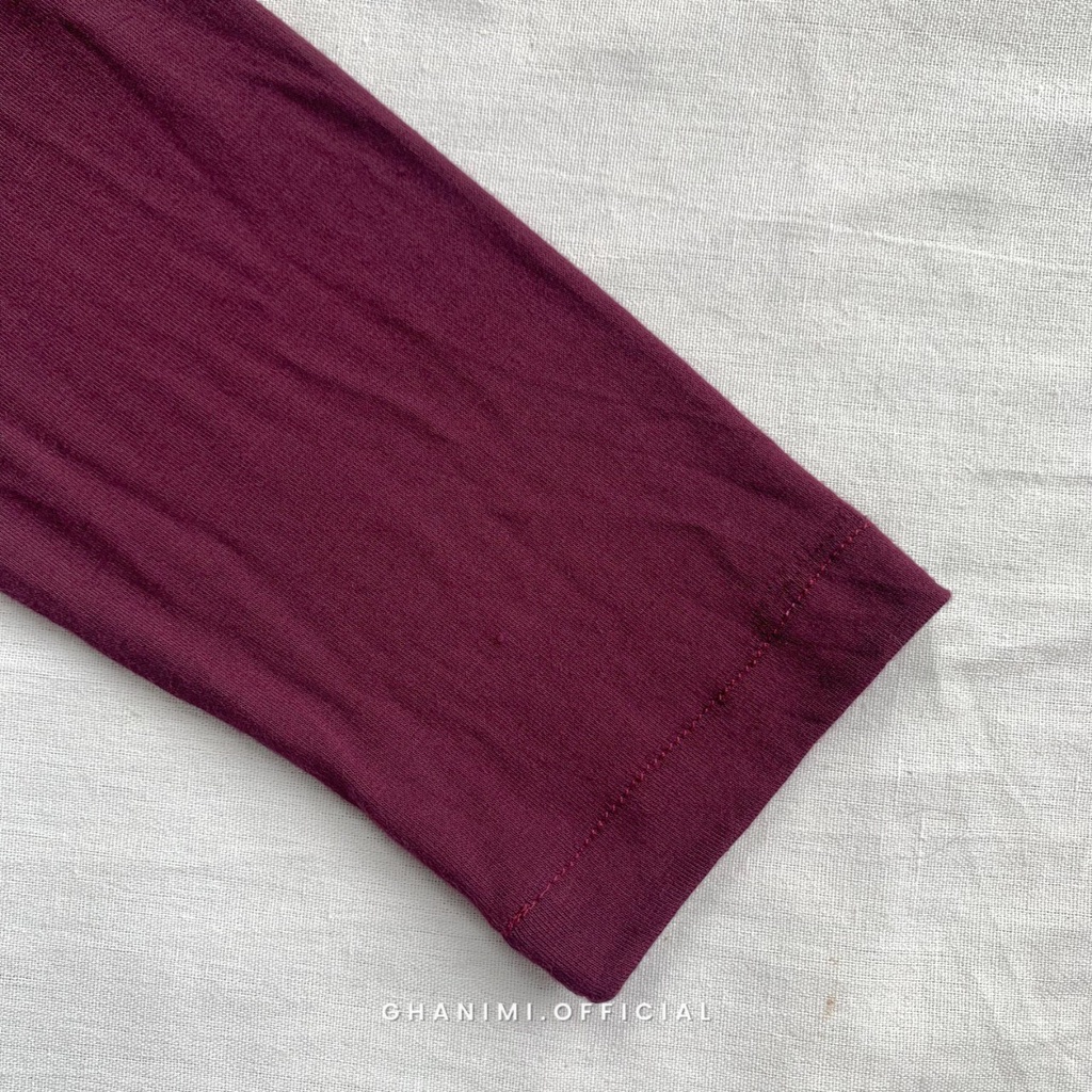 Ghanimi - Long Inner Sleeve / Dalaman Dress /  inner dress kondangan / gamis terbaru / gamis cotton spandex strechy