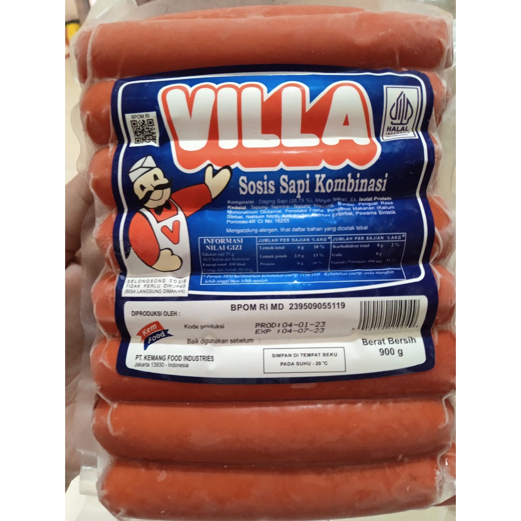 

Sosis Sapi Villa -900 gr - isi 25 pcs