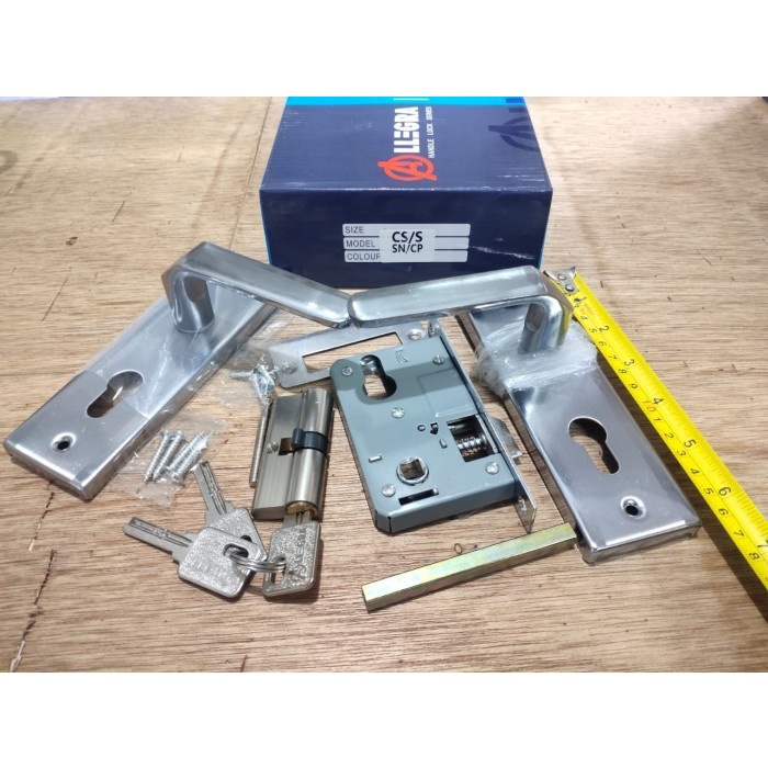 KUNCI PINTU KECIL ALLEGRA SN/CP PETAK /HANDLE HANDEL PINTU GAGANG PEGANGAN PINTU TARIKAN PINTU GEMBOK RUMAH BERKUALITAS SIAP PAKAI SET KOMPLIT