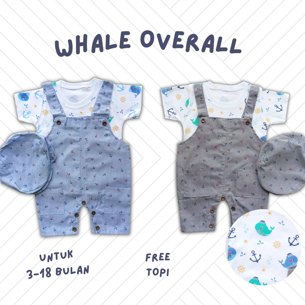 Grosir Whale Overall(biru muda habis-3 warna)