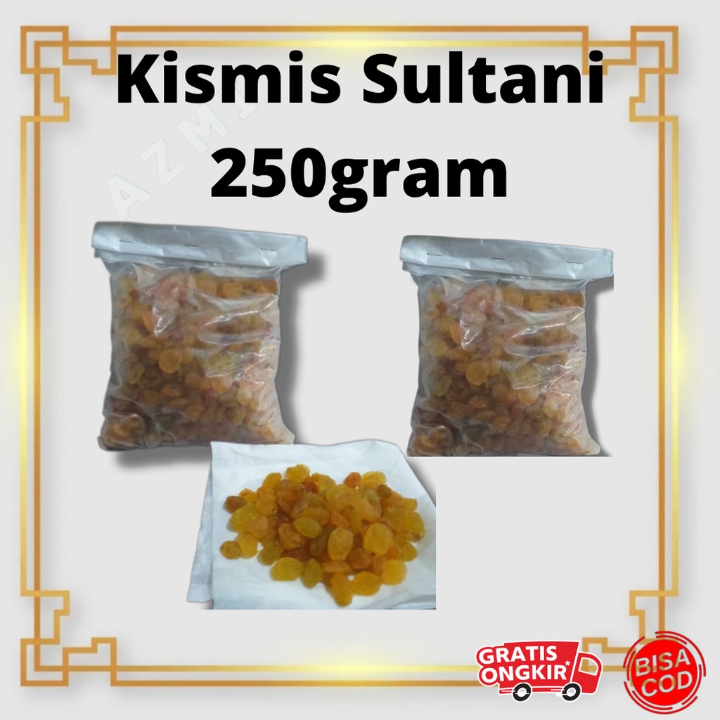 

Kismis Sultani Golden Raisins / Kismis Mutiara Repack 250gr