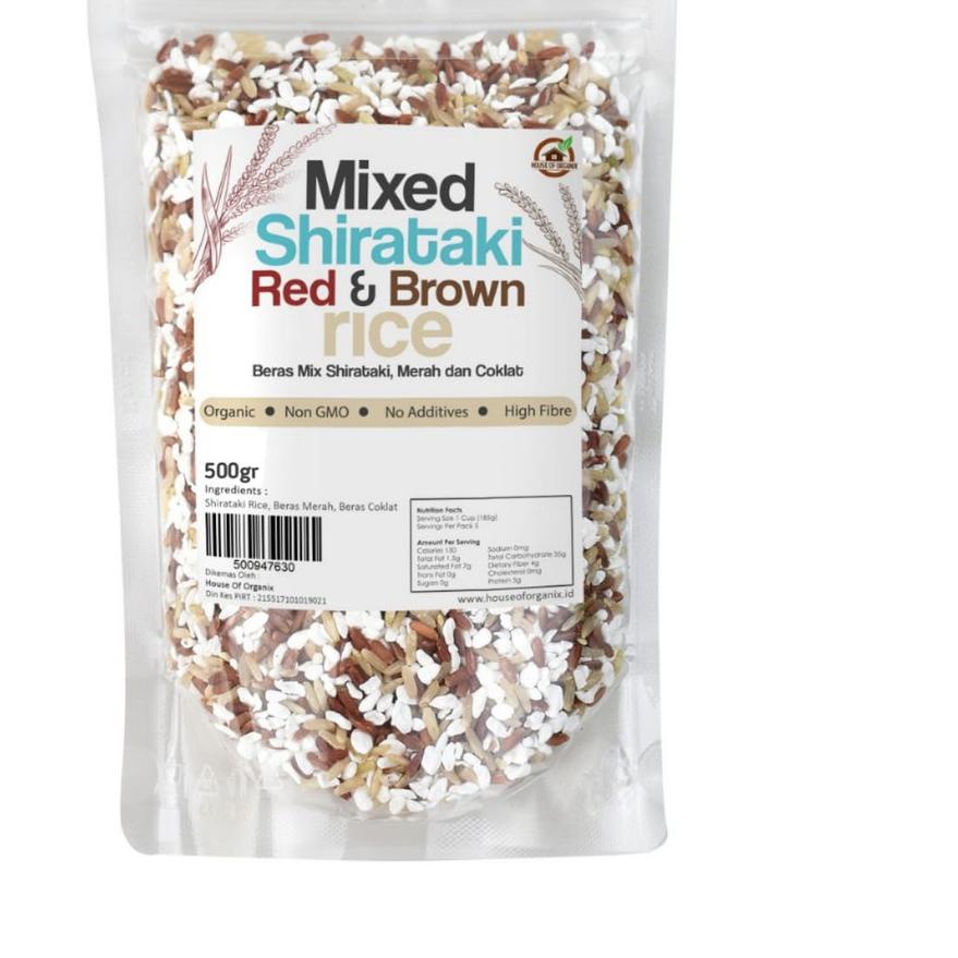 

☏ House Of Organix Mixed Shirataki , Red And Brown Rice 500 Gr ✩