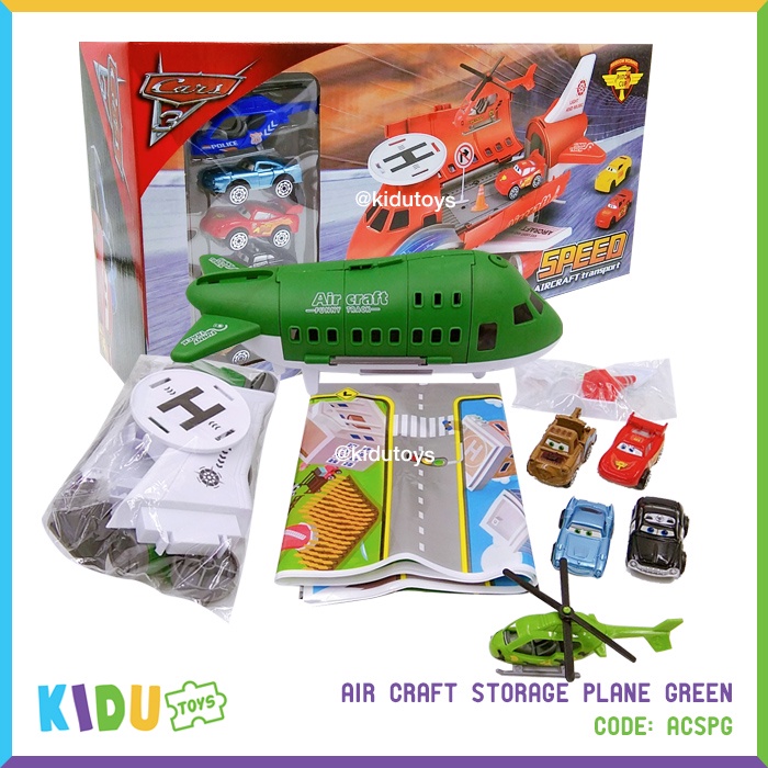 Mainan Pesawat Mobilan Anak Air Craft Storage Plane Kidu Toys