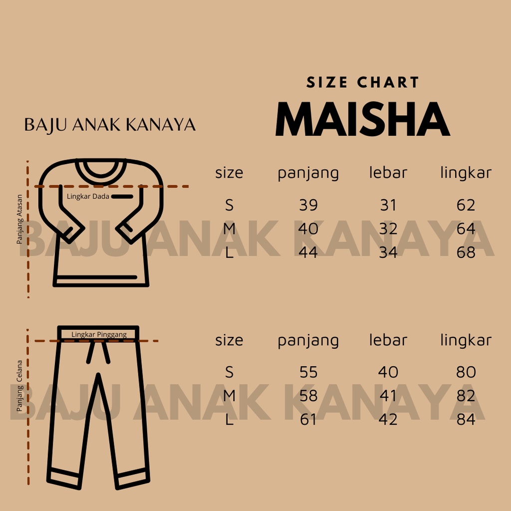 3-5TH SETELAN ANAK MAISHA ONE SET ANAK PEREMPUAN CRINKLE