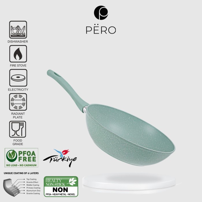 PERO GRANITE WOKPAN 28CM / WAJAN PENGGORENGAN ANTI LENGKET 28CM
