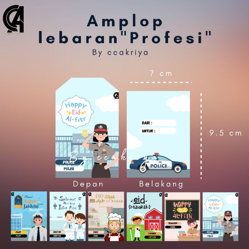 

[12 PCS] Amplop Lebaran "Profesi" 2023 | Amplop Ulang Tahun | Amplop Sedekah | Amplop Santunan | Bisa Custom atau tambah tulisan | Desain Premium | Amplop Edukatif