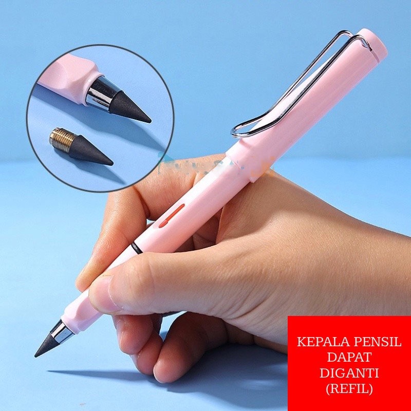 HC PENSIL ETERNAL TANPA BATAS / PENSIL AJAIB TANPA RAUTAN / PENSIL SEKOLAH TANPA ISI UNLIMITED / ETERNAL PENCIL / PENSIL ABADI TIDAK HABIS