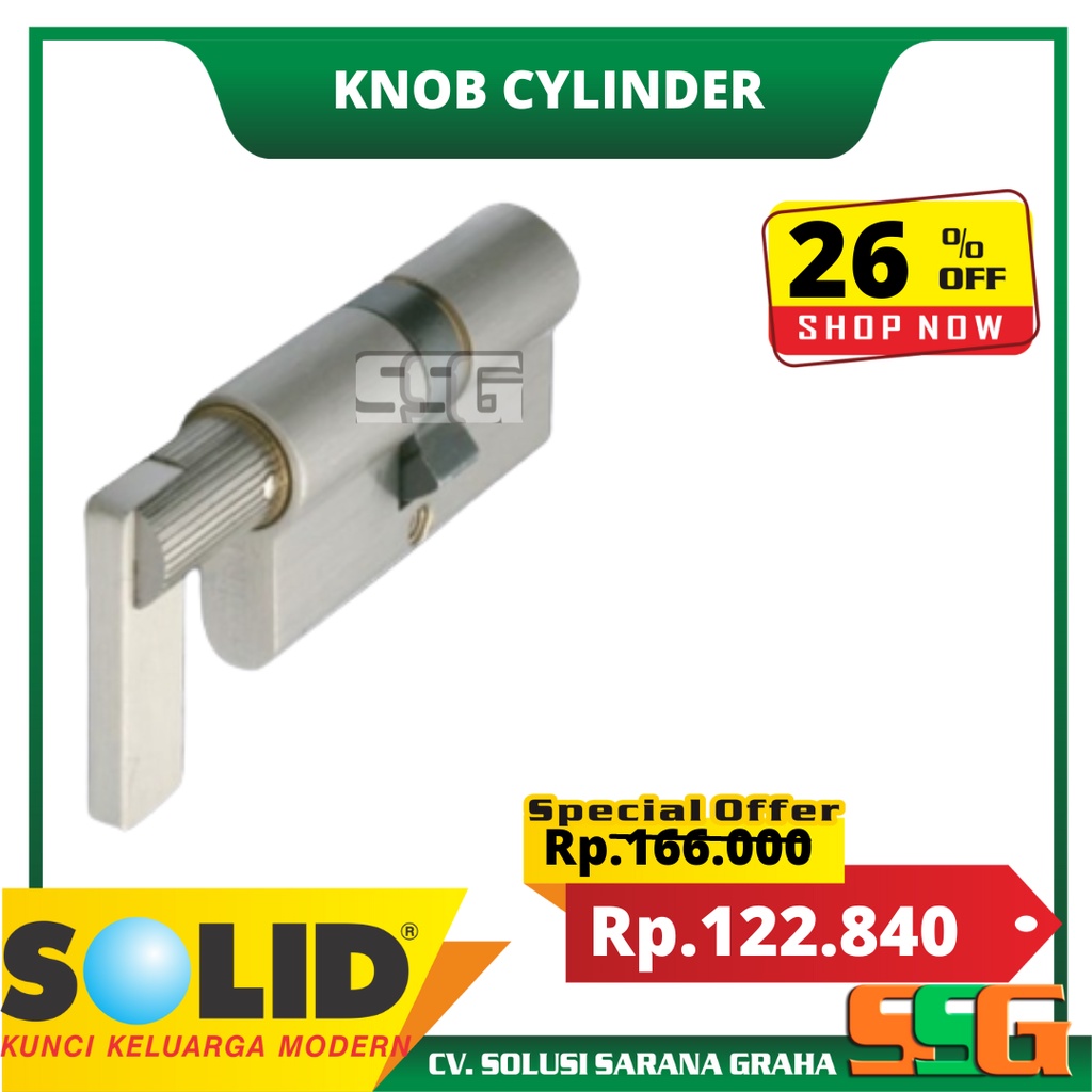 Knob Cylinder Gradino GRD G0 - 60 US26+US Knob Silinder Kunci Pintu WC
