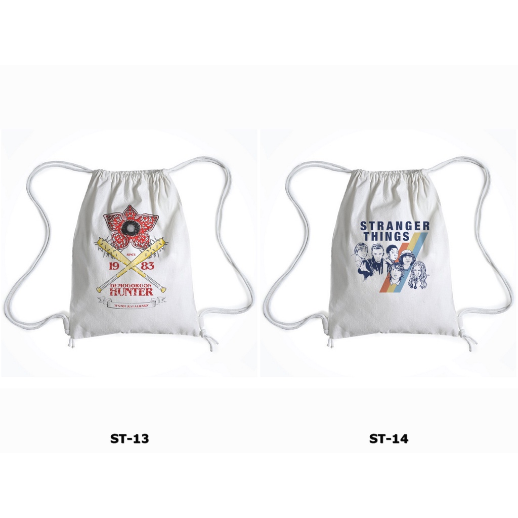 Tas Serut / Ransel Drawstring Bag / Gymsack Bag -  STRANGER THINGS 1