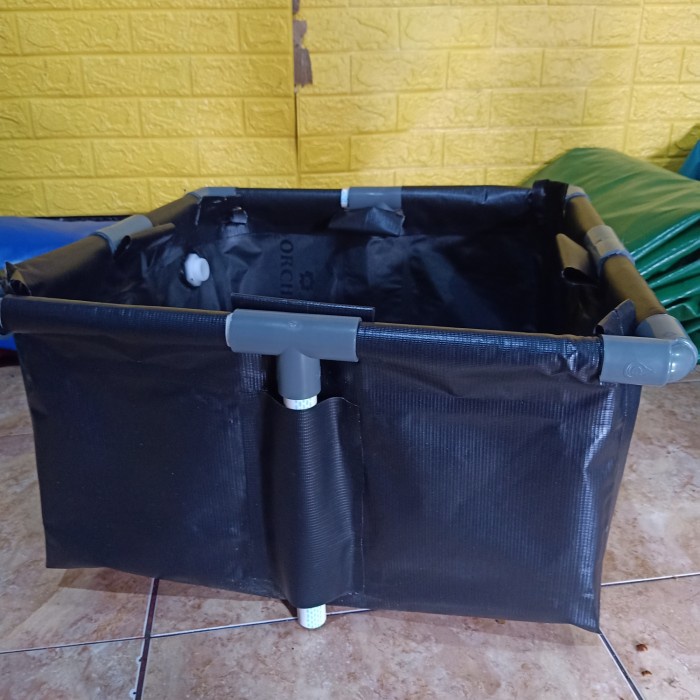 Terlaris Kolam Terpal Pvc Orchid+ Rangka Pipa Fulset 50X50X30