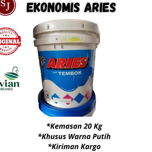 ✼  Aries Putih (20 Kg) / Cat Aries Kambing 20kg / Cat Kiloan putih 20kg Aries / Cat putih ♗