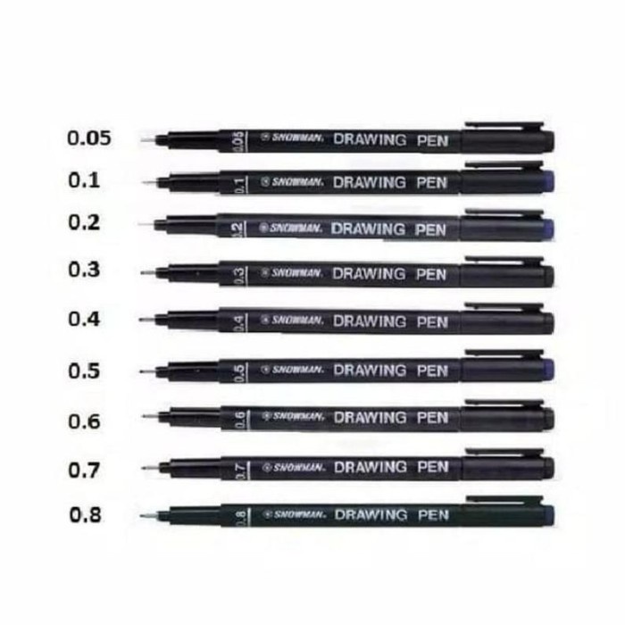 

Terlaris Paket Set 9 12 Ukuran Snowman Drawing Pen Technical Sketching Pro