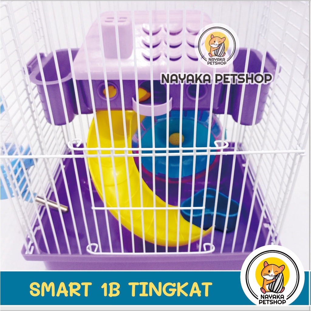 Smart Tingkat 1B Kandang Hamster Tingkat 2 Lantai Murah Rumah Besi Jeruji Hewan