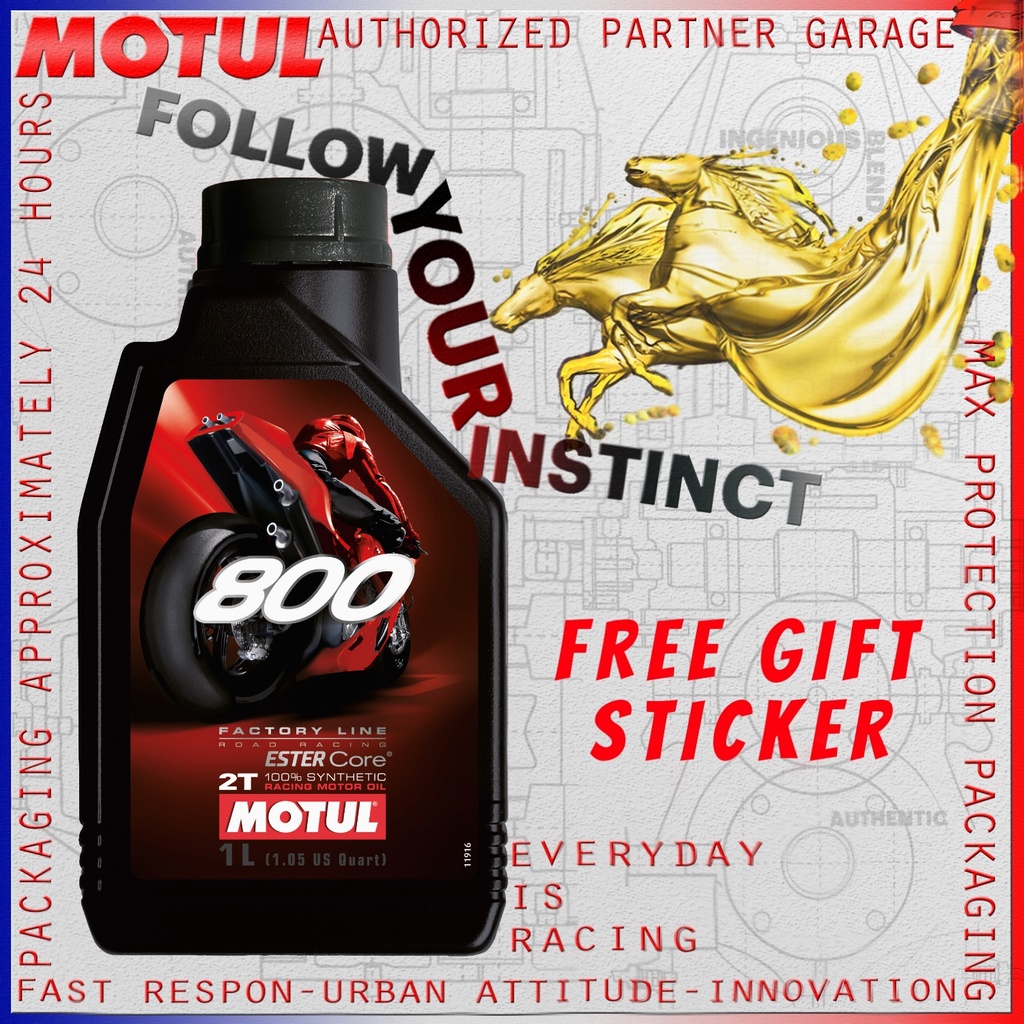 MOTUL 800 2T FACTORY LINE ROAD RACE RACING 1L OLI MOTOR IMPORT ORIGINAL