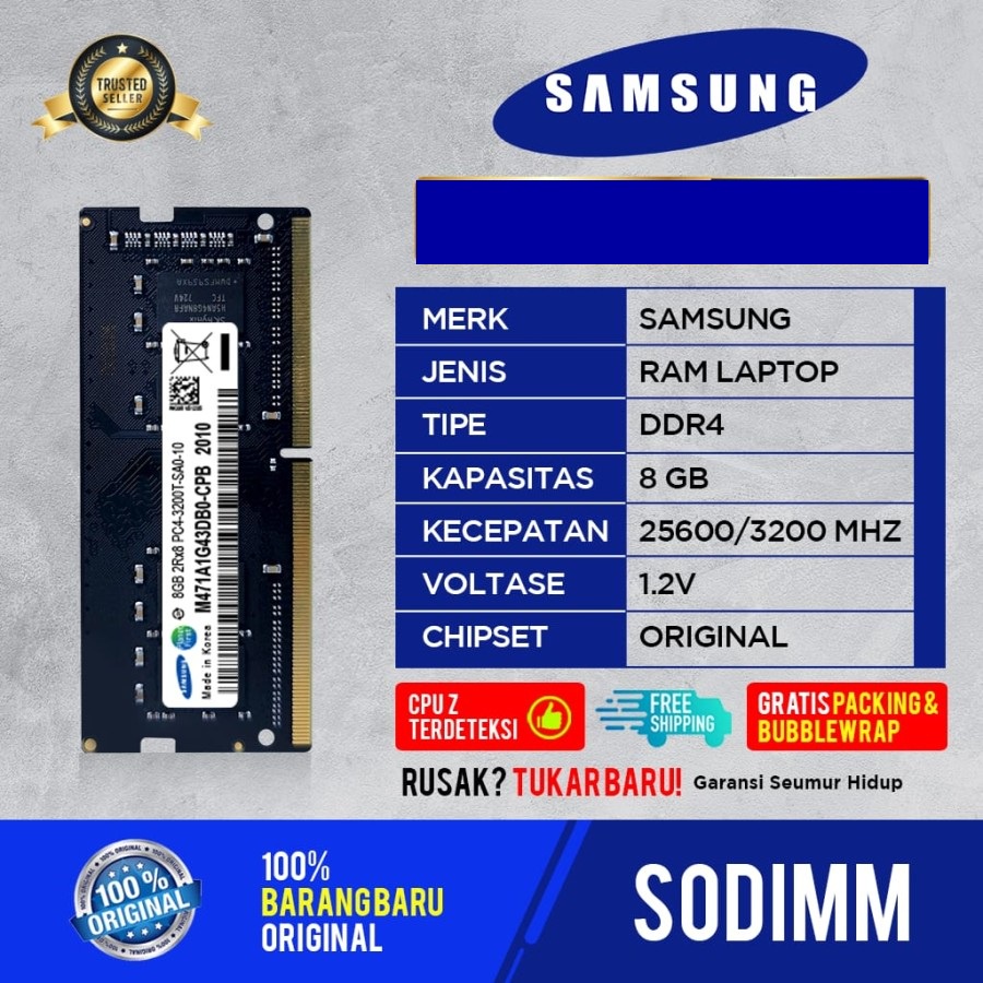 SAMSUNG SODIM DDR4 8GB PC25600 3200mhz