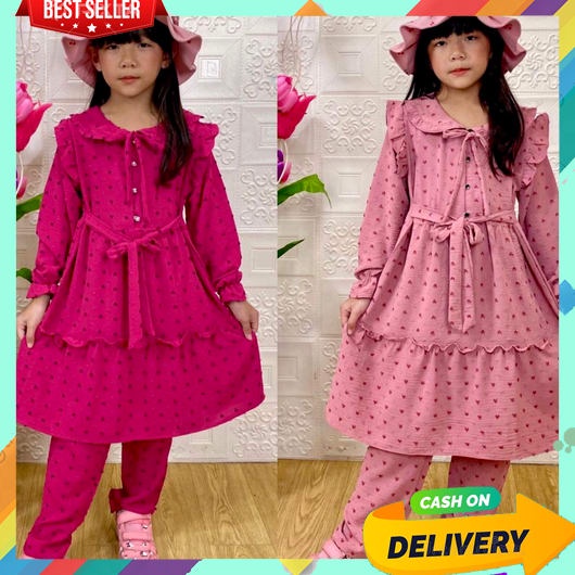 Baju Muslim Anak Perempuan 2023 Games Cewek 7 8 Tahun 3 4 Umur 12 10 Th 9 5 2 Dress Lebaran Cewe Mod