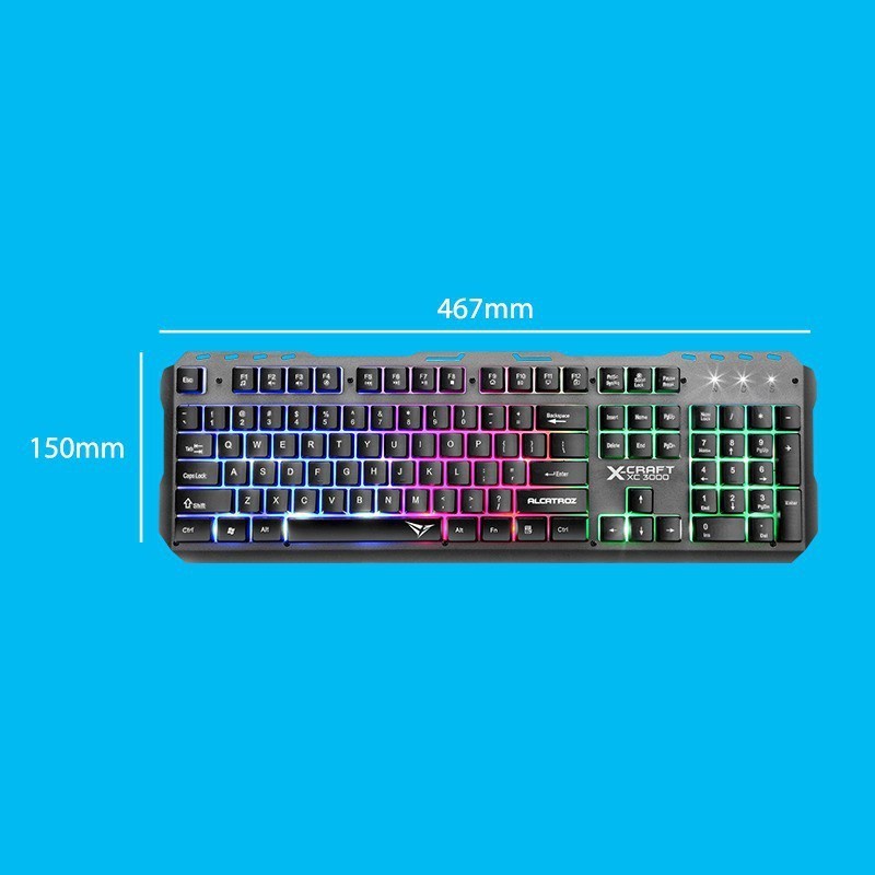 Keyboard &amp; Mouse Gaming Alcatroz X-Craft XC 3000 Spill Proof RGB