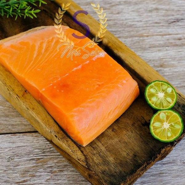 

◄ Salmon Fillet Fresh Frozen / Ikan Salmon Segar (Cooking Grade) 1KG @200 GR [FROZEN FOOD SEAFOOD] ❁