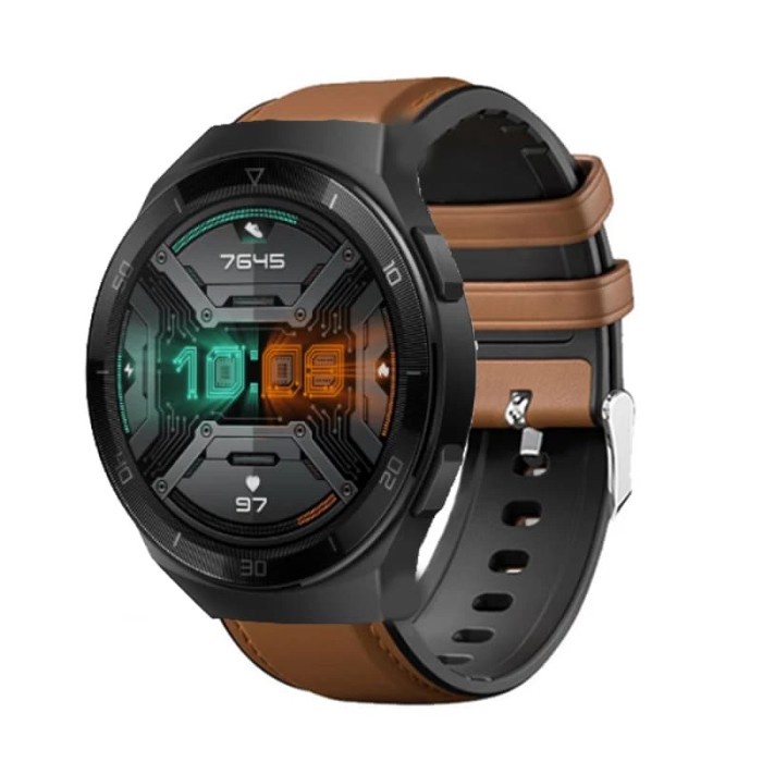 STRAP WATCH TALI JAM LEATHER RUBBER KULIT HUAWEI GT2E / GT 2E 46MM
