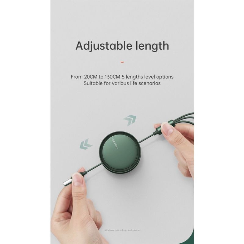 kabel data retractable 3in1 3a mcdodo ca-7250