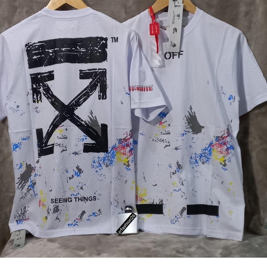 ✳ KAOS OW MIROR 1:1 ORIGAINAL KAOS OW FULL TAG LABEL KARET TSHIRT  PREMIUM KAOS BRANDED 24S KAOS 24S