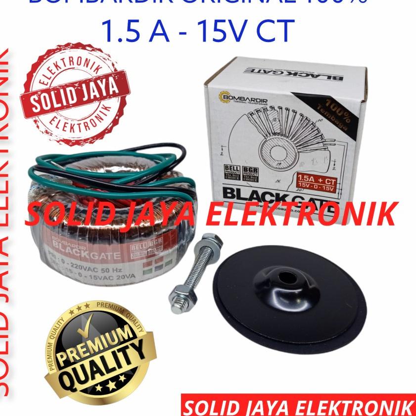 ● TRAFO BLACKGATE TOROID 1,5A 15V CT BOMBARDIR BLACKGATE TRAVO DONUT 1.5A 15 V CT 15 VOLT V TRAVO TO