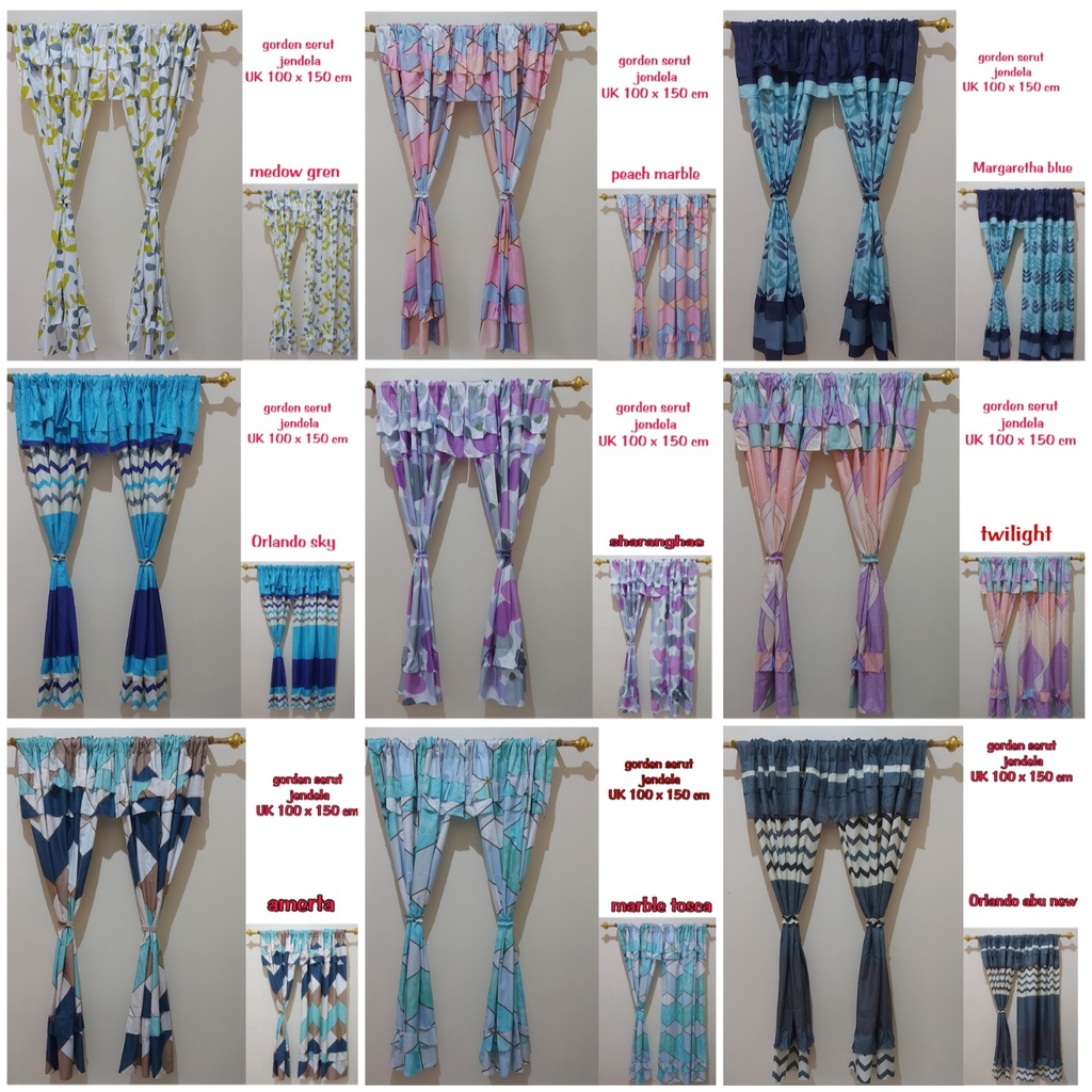 GORDEN SERUT JENDELA REMPLE UKURAN 100 X 150 CM