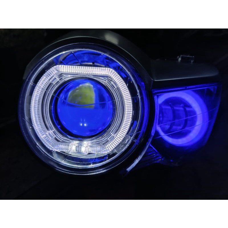 Lampu tiger pece set lampu biled ipchar 2,5 inch set daymaker mini 3 mata lampu tiger pece set biled