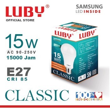 Lampu LED Luby tipe Classic Garansi 1 tahun Lampu Luby Cahaya putih