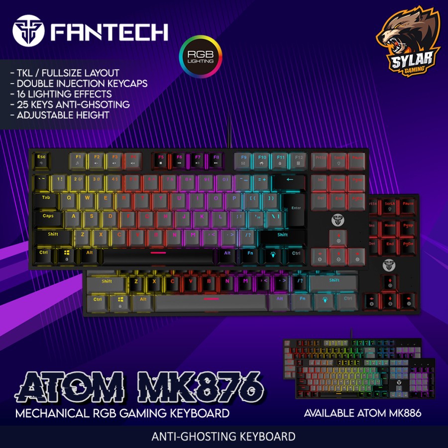 Fantech ATOM MK876 TKL RGB Mechanical Gaming Keyboard