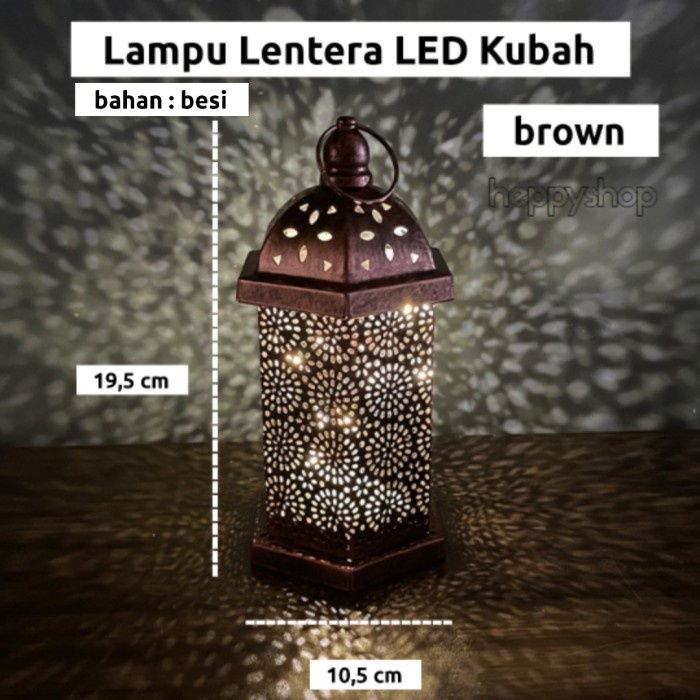 Lampion Lampu Lentera Led Kubah, Dekorasi Lebaran Idul Fitri