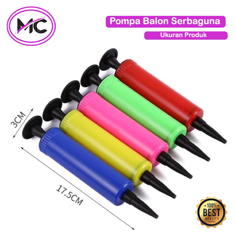 Pompa Balon Tangan Manual Pompaan Udara Manual Hand Pump Alat Tiup Baloon Portable Pemompa Pelampung Balon Renang Pompa Mini