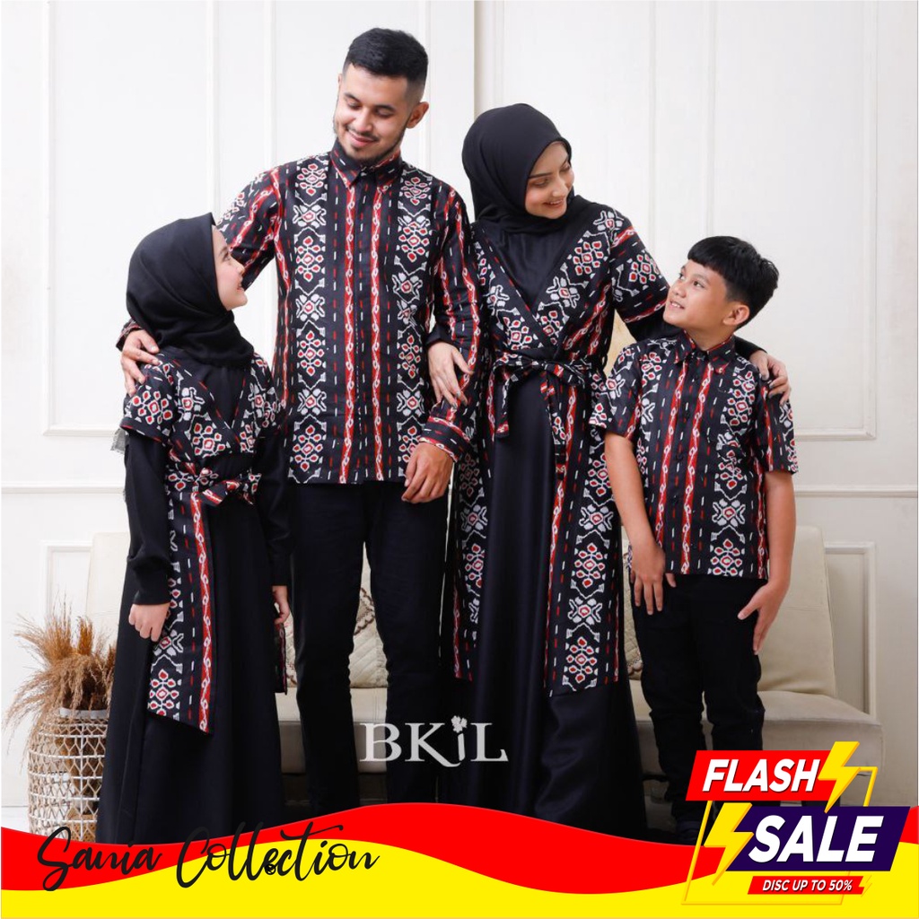 Baju Couple Pasangan Terbaru 2024 Batik Gamis Kebaya Kapel Keluarga Suami Istri Batik Kondangan