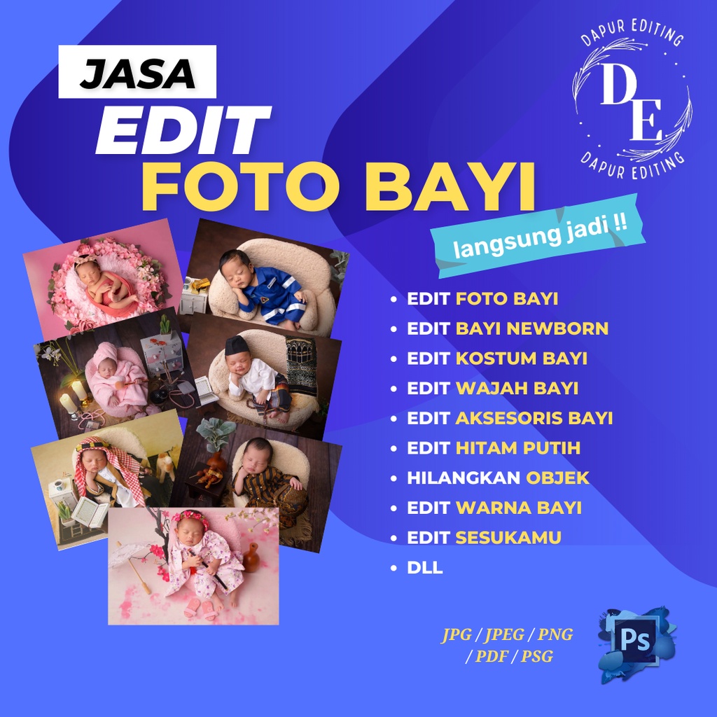 Jasa Edit Foto Bayi Ala Studio / Baby newborn / edit background / Edit Foto Bayi / foto bayi keren