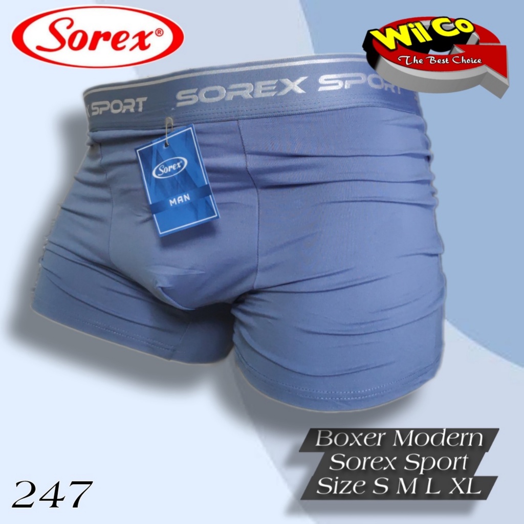 K247D - (DIJUAL PER 1 BOX ISI 2 Pcs) CELANA DALAM BOXER PRIA SOREX SIZE S - XL