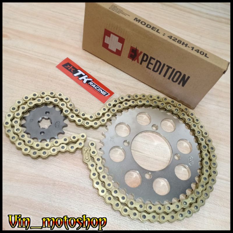 gir gear set TK Racing / sss 428 RX King / F1 ZR / Jupiter MX / Jupiter z / Vega R TK Racing Rantai 