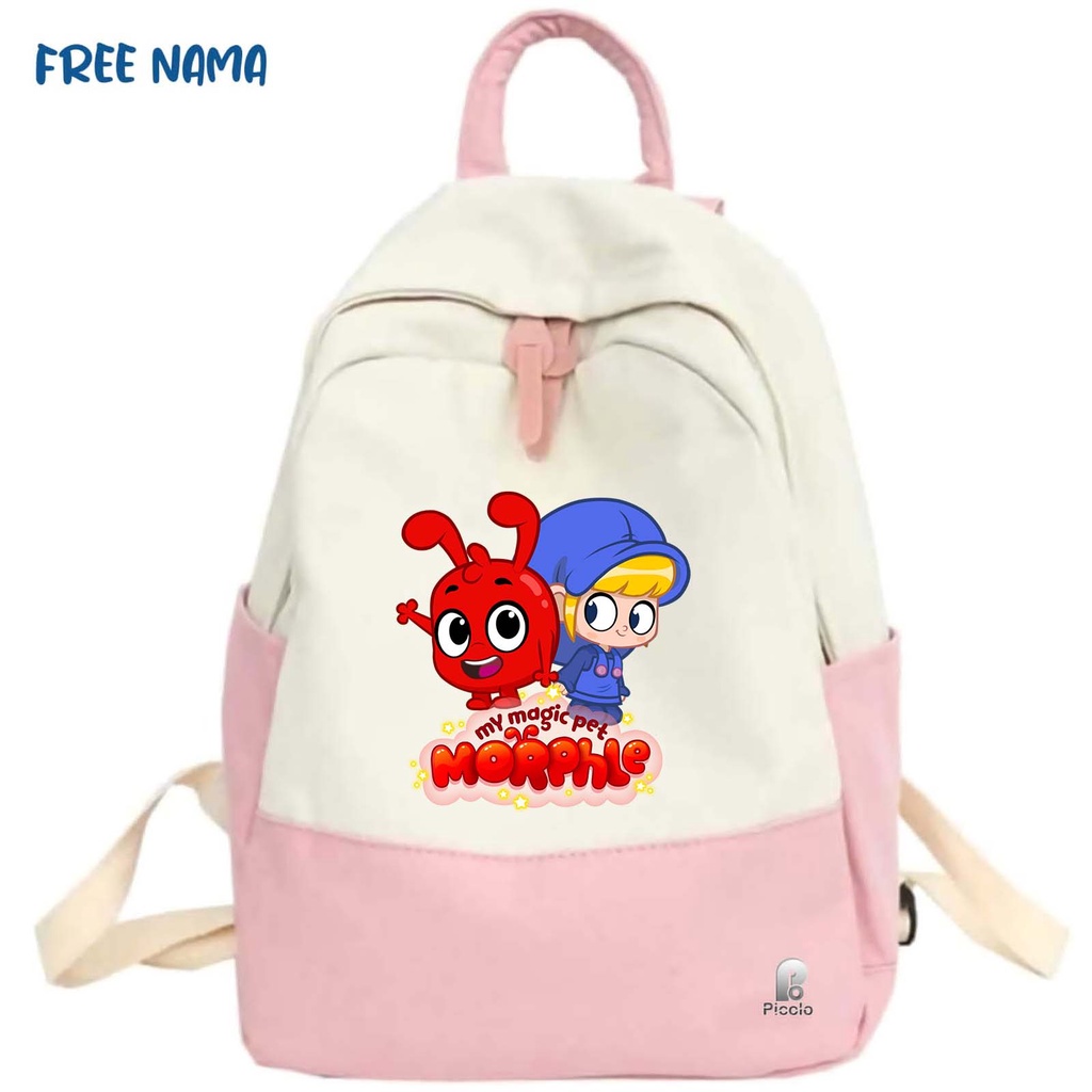 TAS RANSEL BACKPACK ANAK SEKOLAH MOTIF KARTUN MORPHLE UNISEX (FREE NAMA)