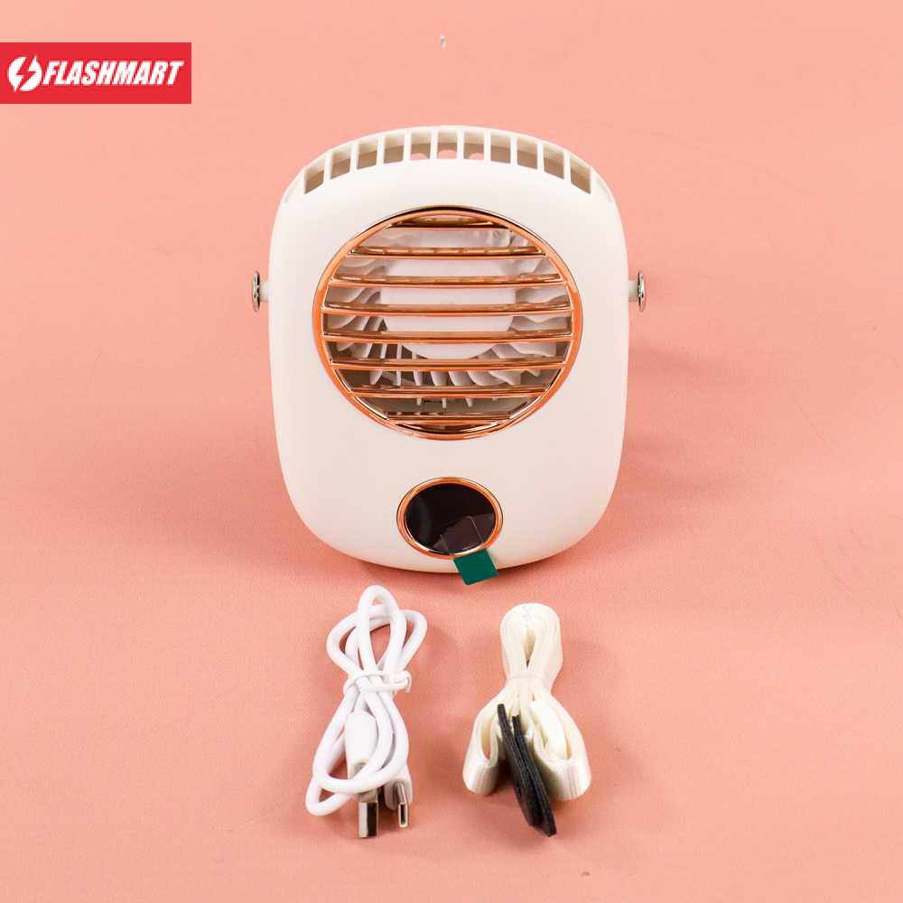 Flashmart Kipas Angin Portable Model Kalung Leher Neck Fan 2000mAh - F9