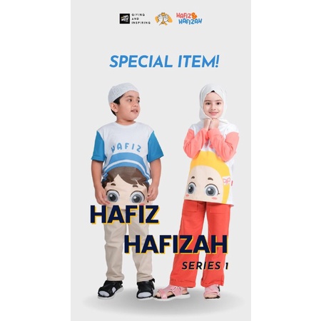 T Shirt Anak / Kaos Anak Couple Series Hafiz Hafizah Anak Laki Laki Dan Perempuan Baju Muslim Umur 3