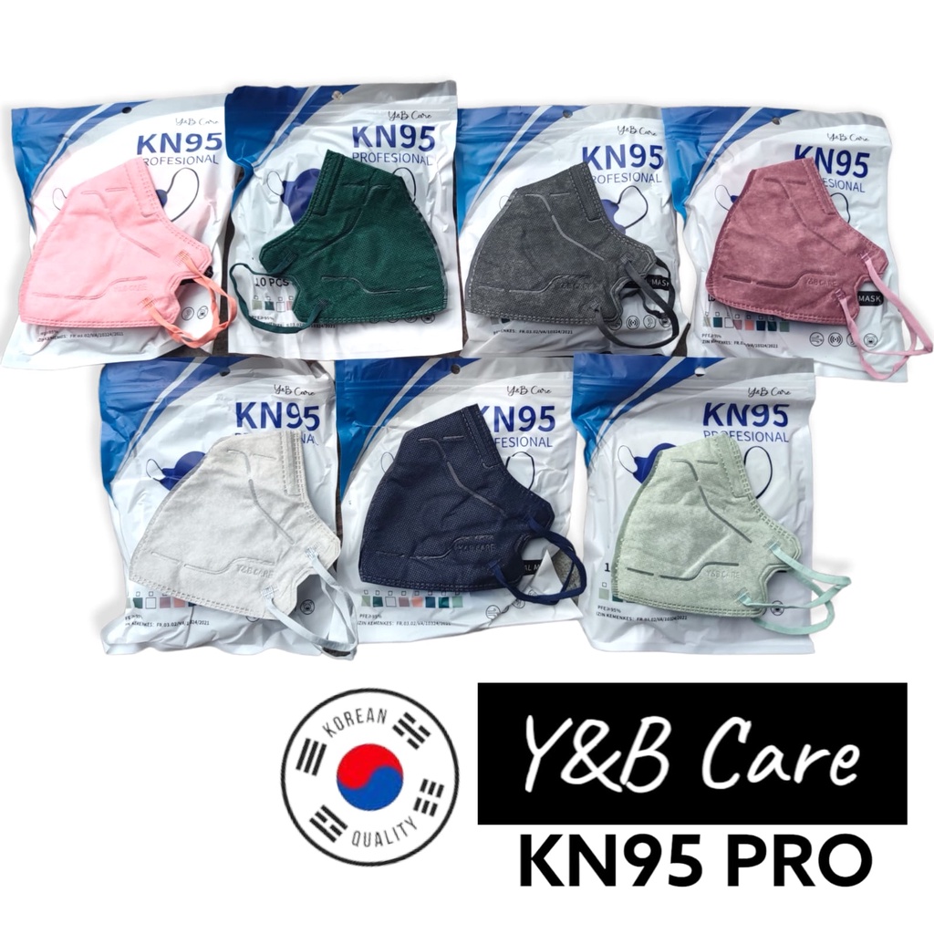 KN95 PRO Y&amp;B CARE 5PLY PACK ISI 10 - MASKER KN95 PRO / PRO HYBRID NEW YB CARE KOREA KEMENKES RI