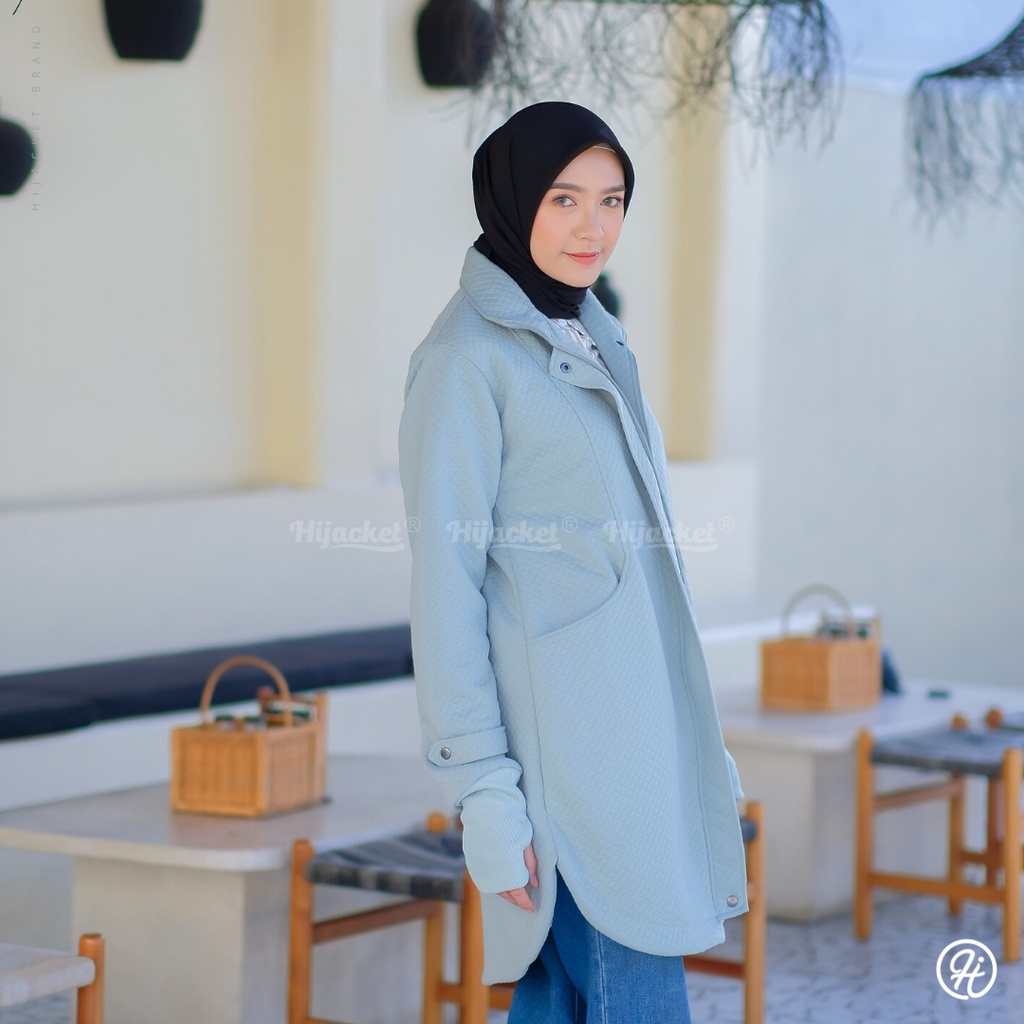 NEW Hijacket Series Marwah Quilting Knit Premium Look Mewah Elegan Jaket Hijaber Muslimah Panjang