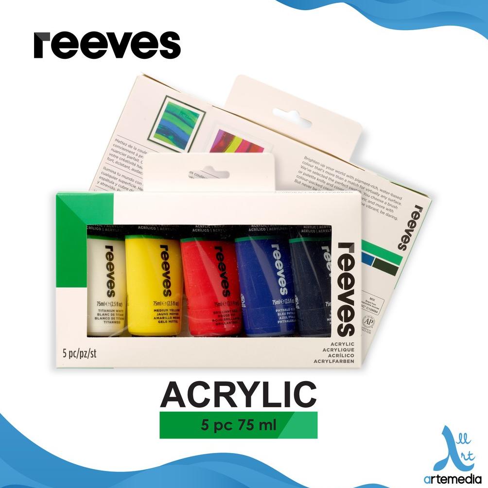 

Cat Akrilik Reeves Artists 5x75ml Acrylic Color Paint Set